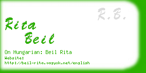 rita beil business card